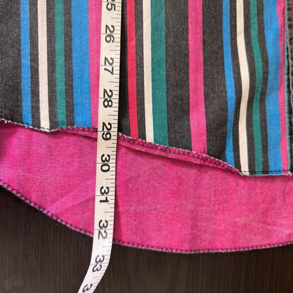 Wrangler Brushpopper Shirt Mens 16.5 X-Long Tails Stripe Button Western Vintage - Picture 11 of 11